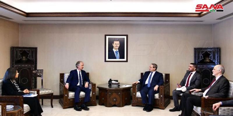 <span>فیصل مقداد با پدرسن درباره آخرین تحولات مربوط به سوریه گفتگو کرد</span>
