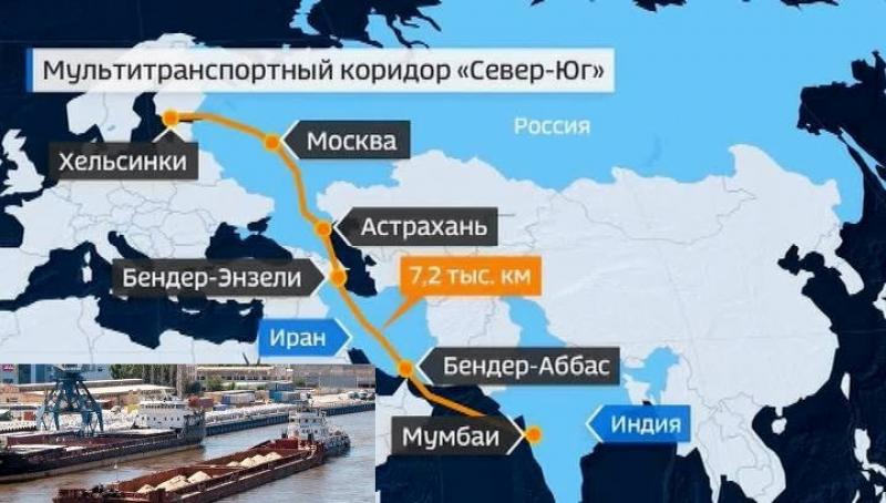 <span>Контейнерный поезд из России отправился в Индию по восточной ветка МТК "Север – Юг"</span>
